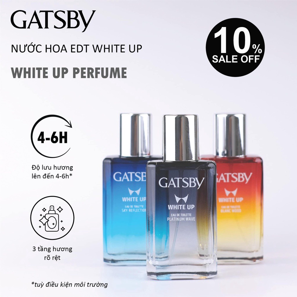 Nước Hoa Xịt Nam Nữ Gatsby White Up 50ml Lưu Hương 6 Giờ – Gdn