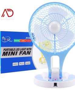 Quạt Gấp Tích điện Mini Fan Pin Trâu, Có đèn Led, Gấp Gọn Tiện ích Ad178 – ánh Dương