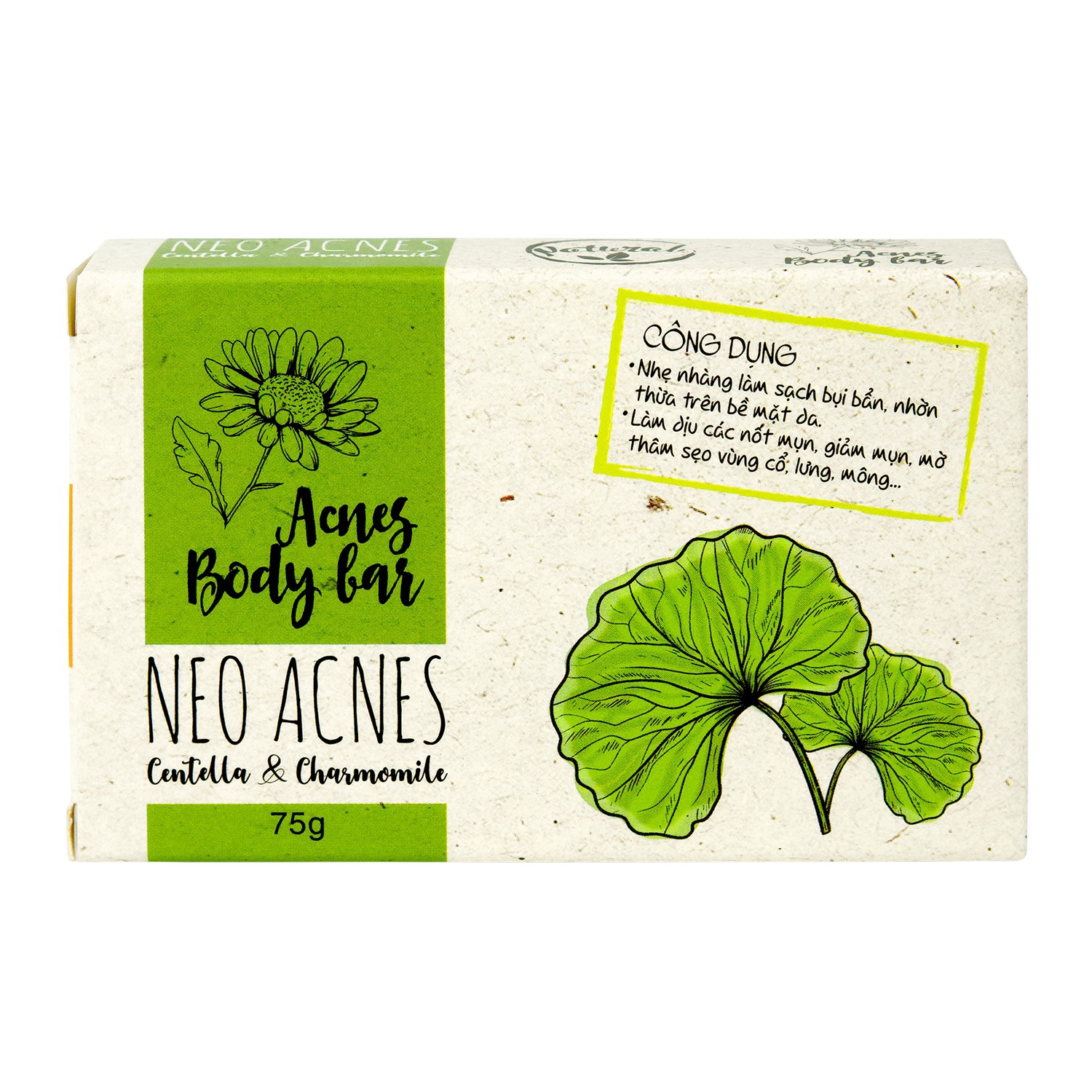 Xà Phòng Giảm Mụn Lưng Thiên Nhiên Rau Má & Cúc La Mã 75g – Neo Acnes