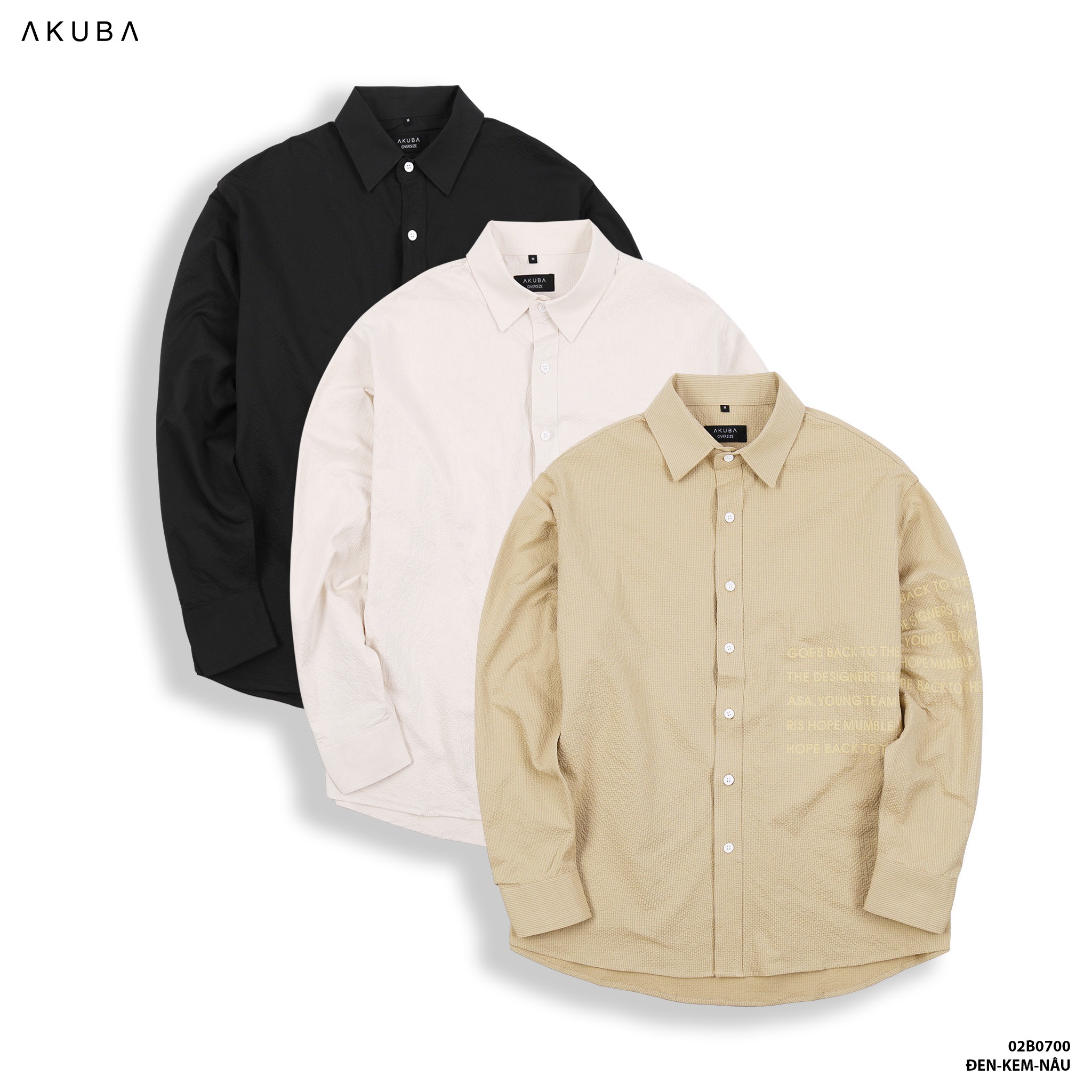 áo Sơ Mi Tay Dài Form Oversize 02b0700 – Akuba