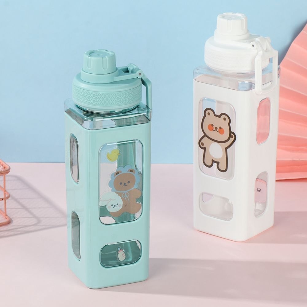 Bình Nước Vuông Sticker 700ml – Gdn