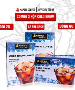 [combo 3 Hộp] Cold Brew Coffee – Cà Phê Sấy Lạnh Hòa Tan Napoli Hộp 15 Gói X 2gr – Napoli Coffee