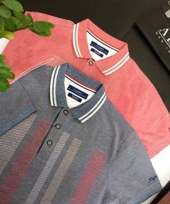 áo Polo Cổ Bẻ Họa Tiết Kẻ Sọc Algplo34 – Aligro