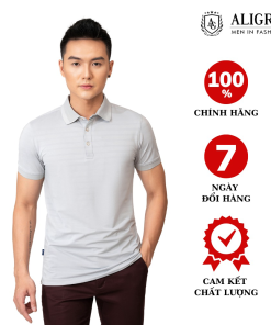 áo Polo Golf Nam Màu Ghi Sáng Algplo80 – Aligro