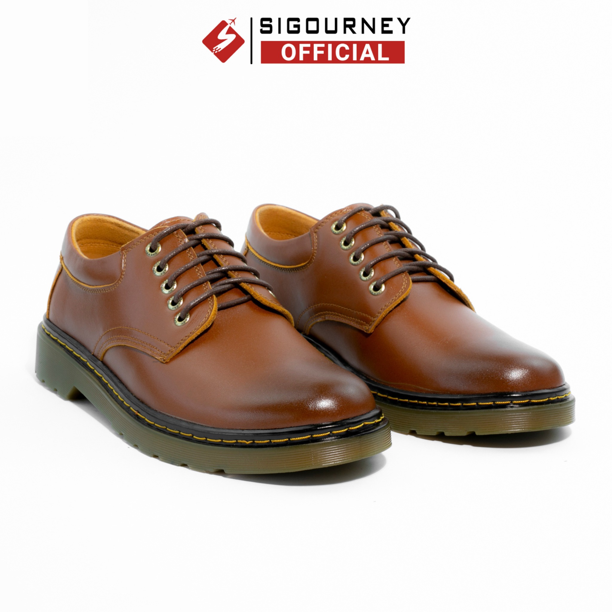 Giày đốc Da Bò Nappa Cao Cấp Màu Nâu Patina Sdr07 – Sigourney