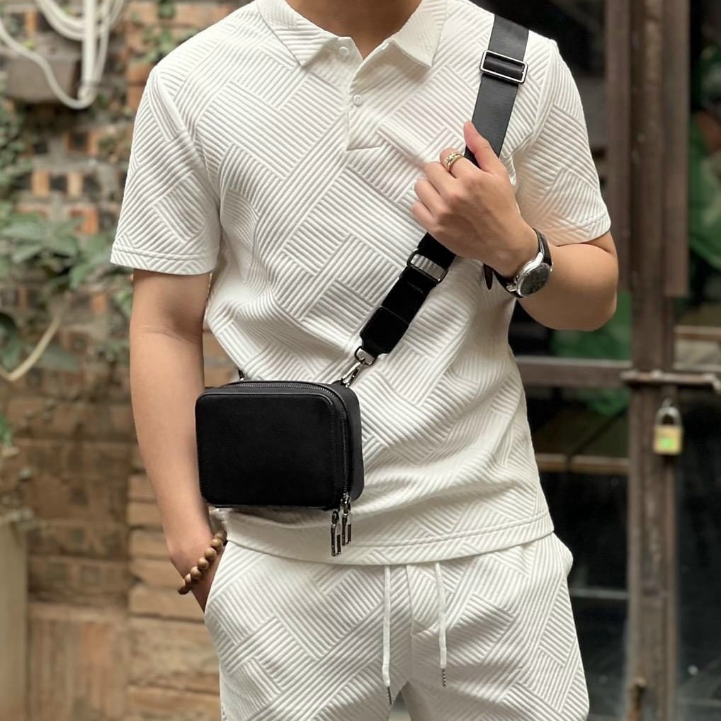 Bộ đồ Nam Chất Liệu Vải Thun Xốp Dập Vân Nổi Thấm Hút Mồ Hôi – Men’s Style