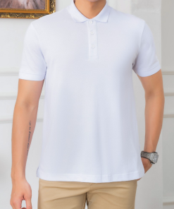 áo Polo Nam Màu Trắng Chất Liệu Cotton Algplo25 – Aligro