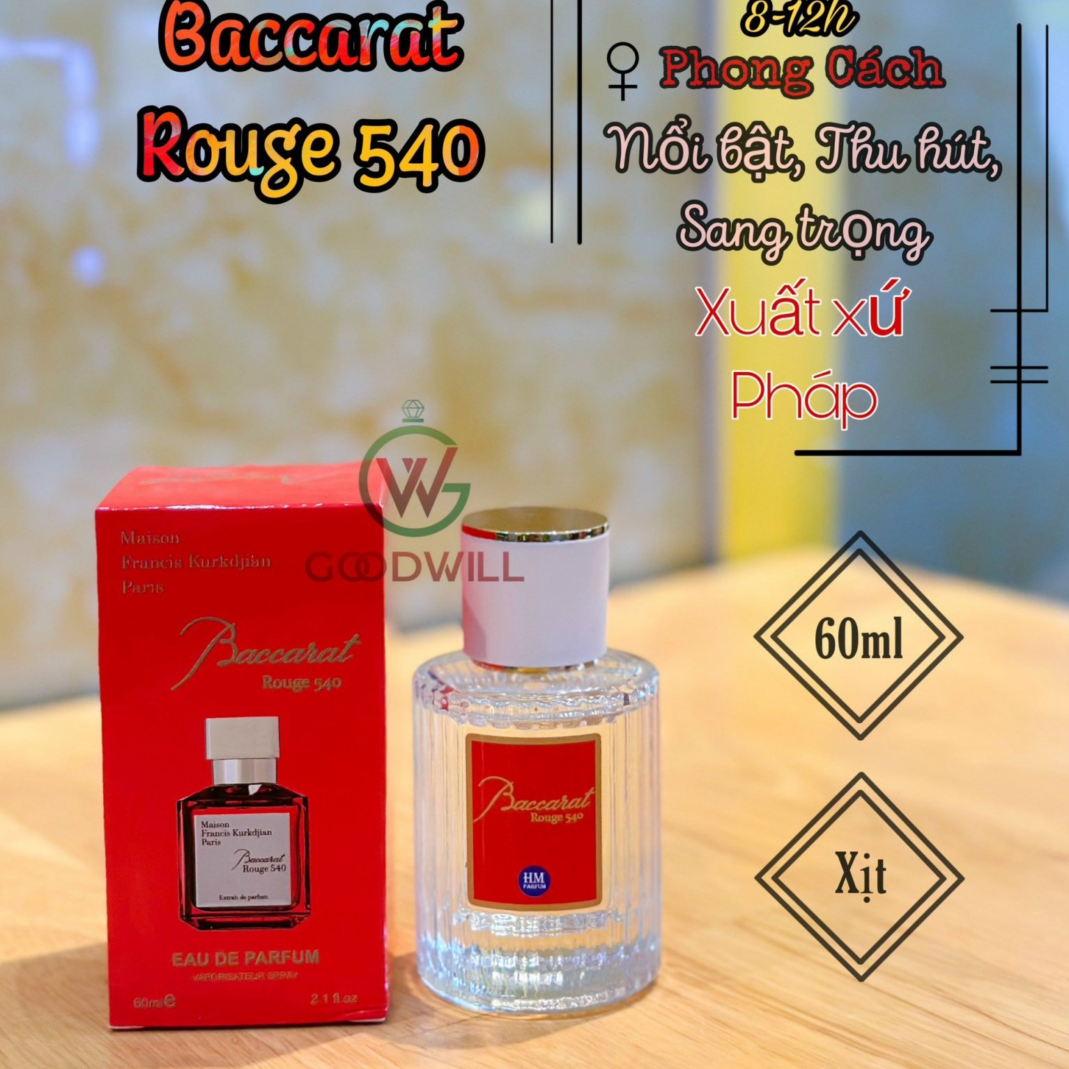 Nước Hoa Nam Baccarat Rouge 540 60ml