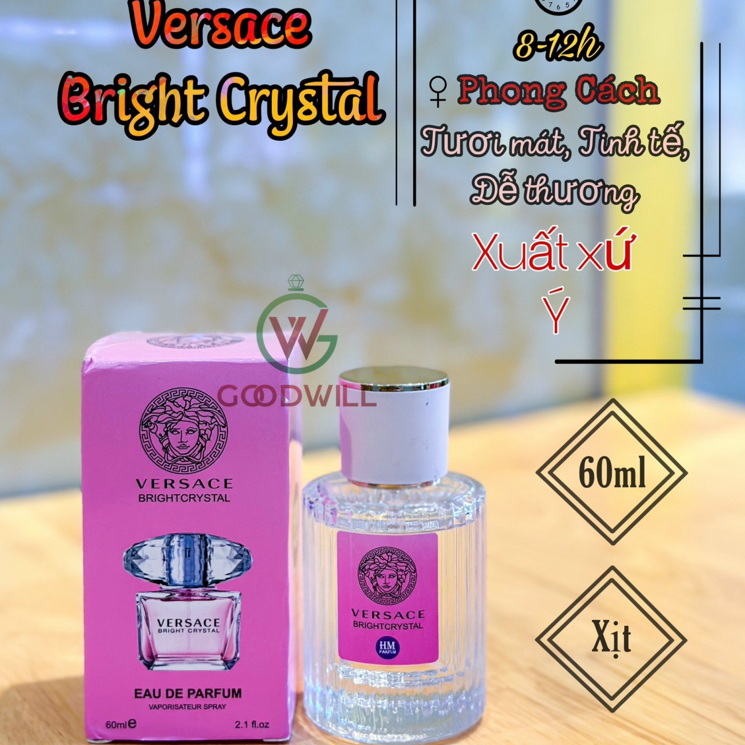 Nước Hoa Nữ Versace Bright Crystal 60ml