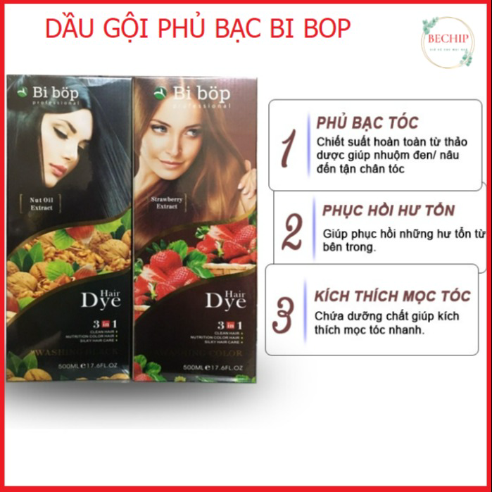 Dầu Gội Phủ Bạc đen, Nâu Tóc Từ Lần Gội đầu Tiên Bibop Ctb191 – Bechip