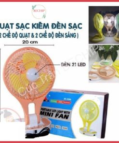 Quạt Tích điện Mini Fan 5580 Kèm đèn Led Ctb174 – Bechip