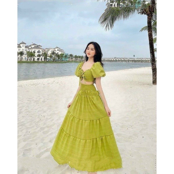 đầm Maxi Moc King Xốp Chỉ V976h – Lisa