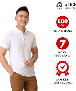 áo Polo Nam Ngắn Tay Màu Trẵng Chất Liệu Cotton Cơ Bản Sang Trọng, Dễ Phối đồ Algplo76 – Aligro