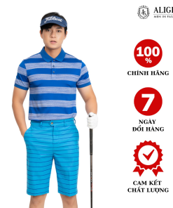 áo Polo Nam Ngắn Tay Algplo56 Chất Vải Coolmax Hoạ Tiết Kẻ Ngang, Nhẹ, Mềm Mại Trên Da, Thấm Hút ưu Việt – Aligro