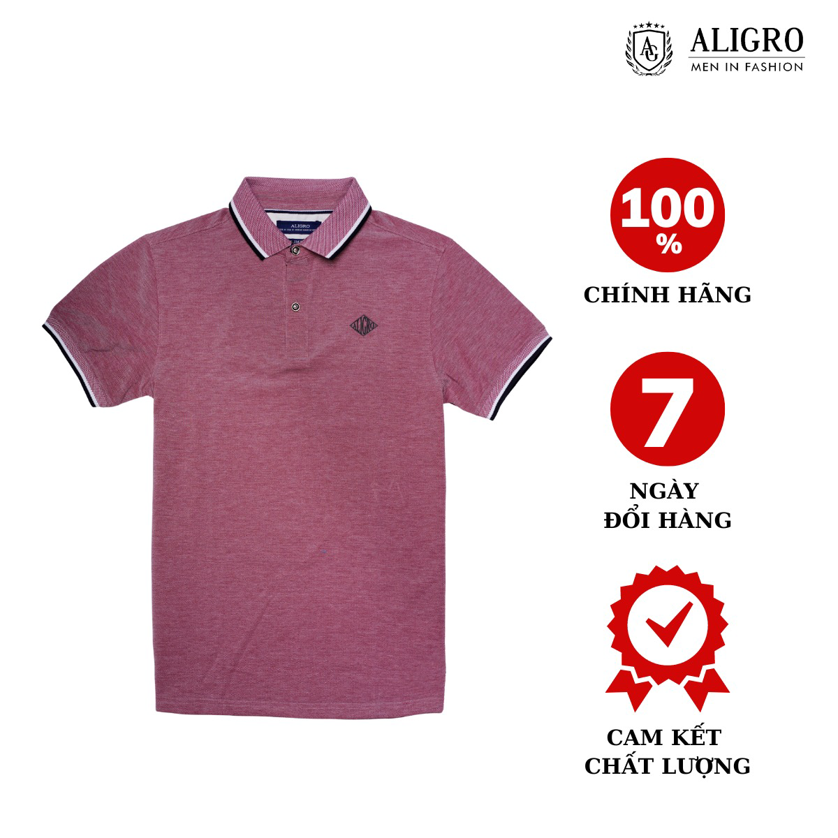áo Polo Nam Ngắn Tay Chất Liệu Cotton Cổ Phối Năng động Trẻ Trung Algplo53 – Aligro