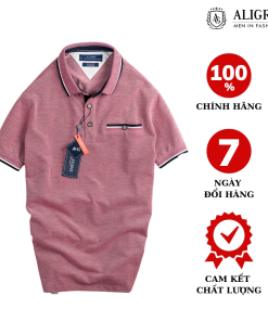 áo Polo Nam Ngắn Tay Chất Liệu Cotton Thiết Kế Bo Viền Tay áo, Gấu áo Xẻ 2 Bên Tạo Nét Khoẻ Khoắn Algplo42 – Aligro