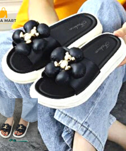 Dép Lê, Xăng đan Nữ đế Bằng Họa Tiết Quai Ngang Hoa 5 Cánh Cho Nữ – Hana Mart
