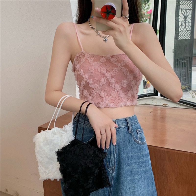 áo Bra Nữ Ren Hoa Hồng Thêu Nổi 2 Dây Có Thun Bo Lưng Chun Giãn Hottrend Chất Cực đẹp Sang Chảnh 316 – Larita Fashion