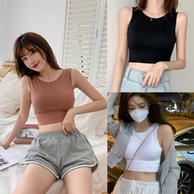 Áo Ba Lỗ Nữ Croptop đen Trắng Thun Body Chất Liệu Nhập Khẩu Cao Cấp Dáng ôm 326 – Larita Fashion