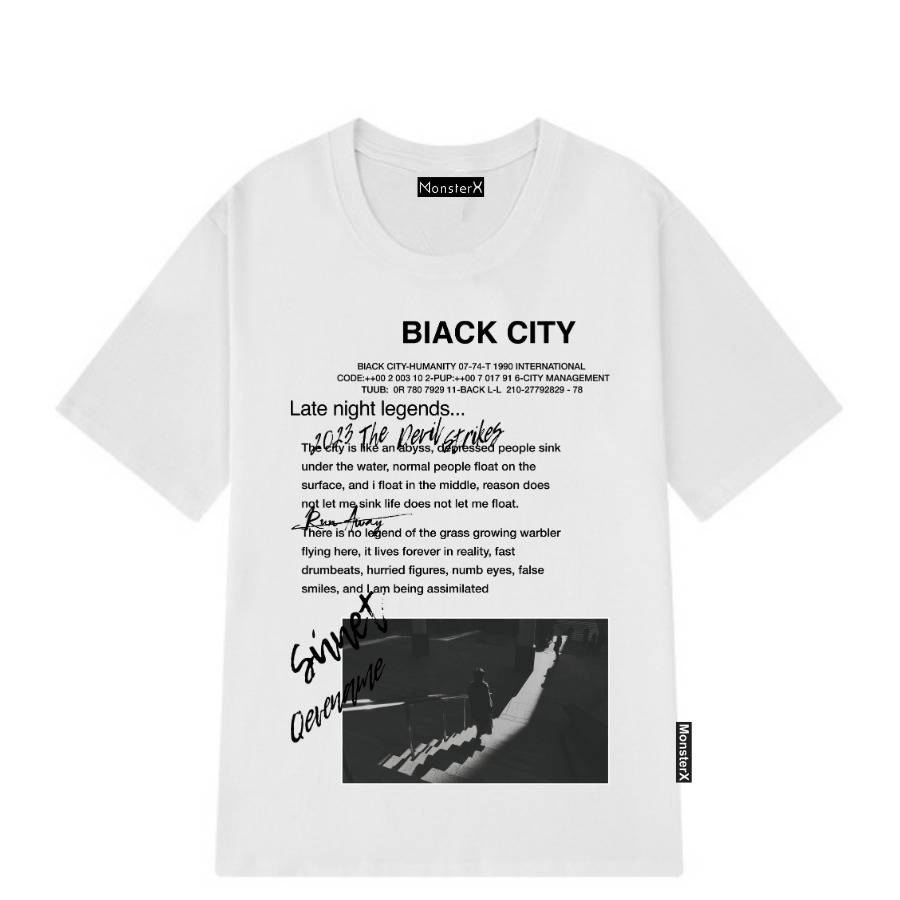 áo Thun Tay Lỡ Form Oversized Black City – Monster X Street