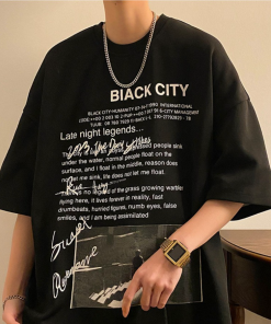 áo Thun Unisex Form Rộng Streetwear Oversized Black City – Phong Boutique