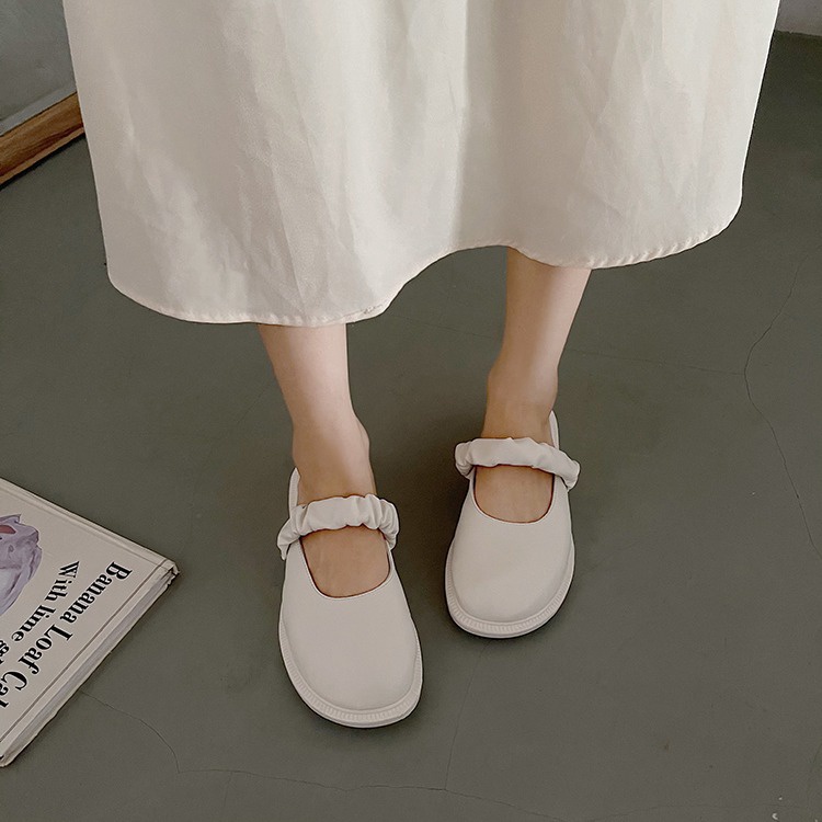 Giày Sục Nữ Vintage Lolita Tiểu Thư Da Mềm Phong Cách Hàn Quốc 216 – Larita Fashion