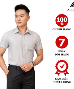 áo Sơ Mi Bamboo Slimfit Cộc Tay Ghi Xước Algs-c122 – Aligro