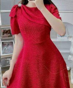 đầm Xòe Dài Kèm Phụ Kiện Chất Xốp Gạo V948h – Lisa