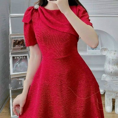 đầm Xòe Dài Kèm Phụ Kiện Chất Xốp Gạo V948h – Lisa