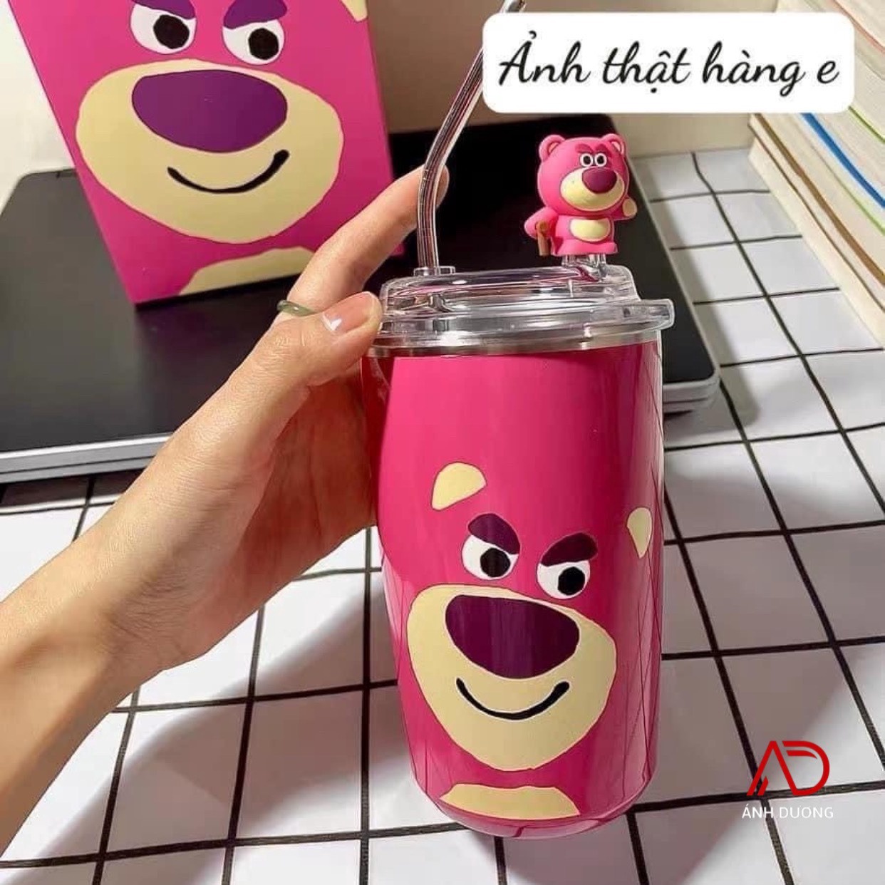 Ly Giữ Nhiệt Gấu Dâu Lotso Siêu Cưng Ad211 – ánh Dương