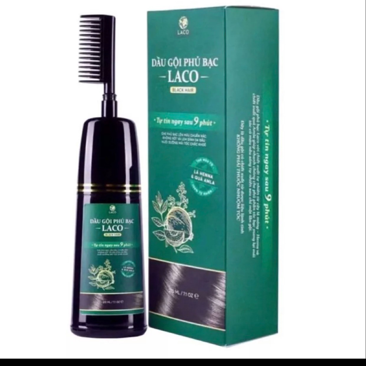 Dầu Gội Phủ Bạc Laco Organic Nano Chính Hãng – Dung Tích 200ml/chai – Laco Organic