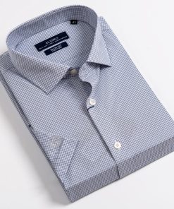 áo Sơ Mi Cộc Tay Kẻ Caro Nhỏ Ghi Algs-c118 – Aligro