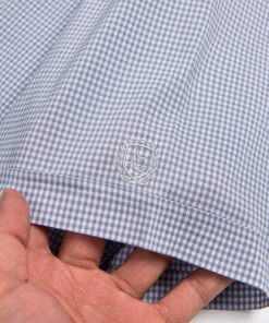áo Sơ Mi Cộc Tay Kẻ Caro Nhỏ Ghi Algs-c118 – Aligro