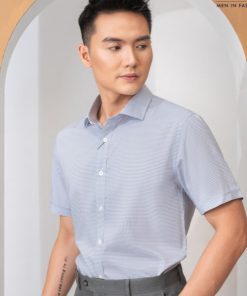 áo Sơ Mi Cộc Tay Kẻ Caro Nhỏ Ghi Algs-c118 – Aligro