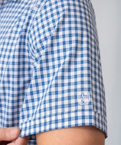 áo Sơ Mi Cộc Tay Kẻ Caro Xanh Navy Algs-c117 – Aligro