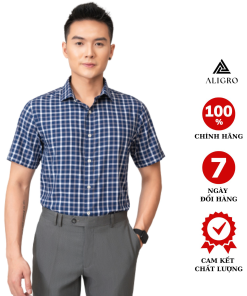 áo Sơ Mi Cộc Tay Kẻ ô Vuông Algs-c109 – Aligro