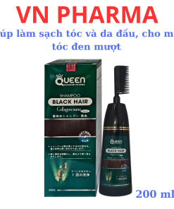 Dầu Gội đen Tóc Shampoo Black Hair Giúp Làm Sạch Tóc Và Da đầu, Cho Mái Tóc đen Mượt Hộp 200 Ml – Thái Hương