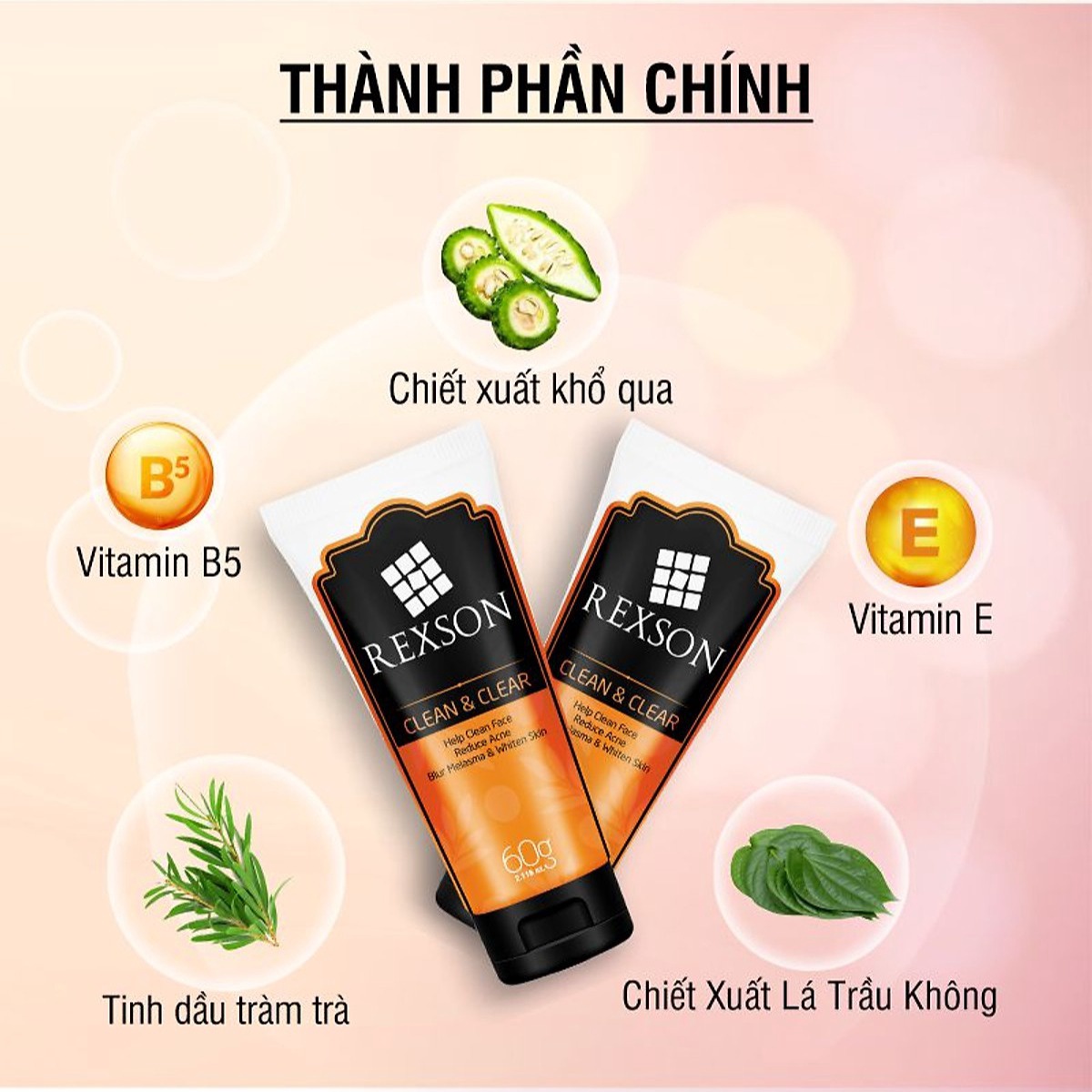 Combo 3 Chai Sữa Rửa Mặt Clean & Clear 60g- Rexson