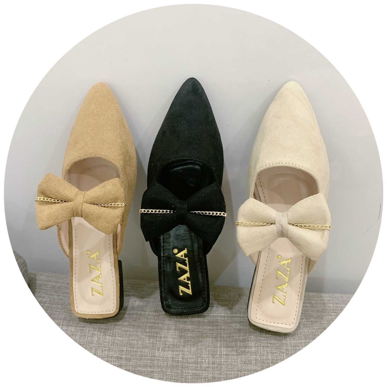 Dép Sục Nữ Da Mềm đính Nơ Siêu Xinh 66 – Larita Fashion