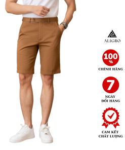 Quần Short Nam Chất Liệu Kaki Dáng Basic Trẻ Trung Năng động – Aligro