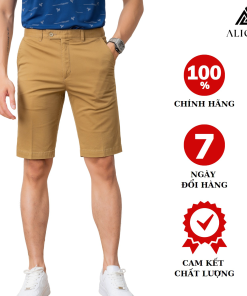 Quần Short Kaki Nam Màu Be Nhạt Algqs1069 – Aligro