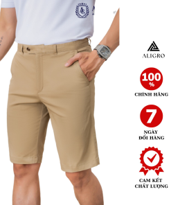 Quần Short Kaki Nam Màu Be Algqs1074 – Aligro