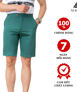 Quần Short Kaki Nam Màu Xanh Algqs1071 – Aligro