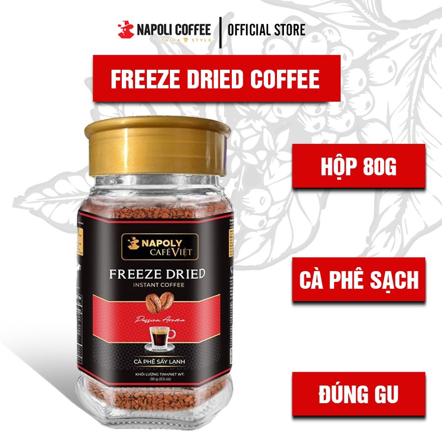 [lọ] Cà Phê Sấy Lạnh Freeze Dried 80g – Napoli Coffee