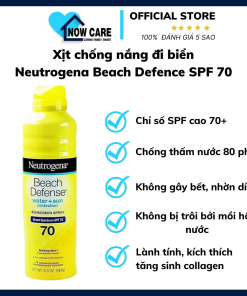 Xịt Chống Nắng đi Biển Beach Defence Spf 70+ – Neutrogena