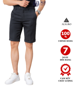 Quần Sooc Nam Kẻ đen Trắng Algqs1066 – Aligro