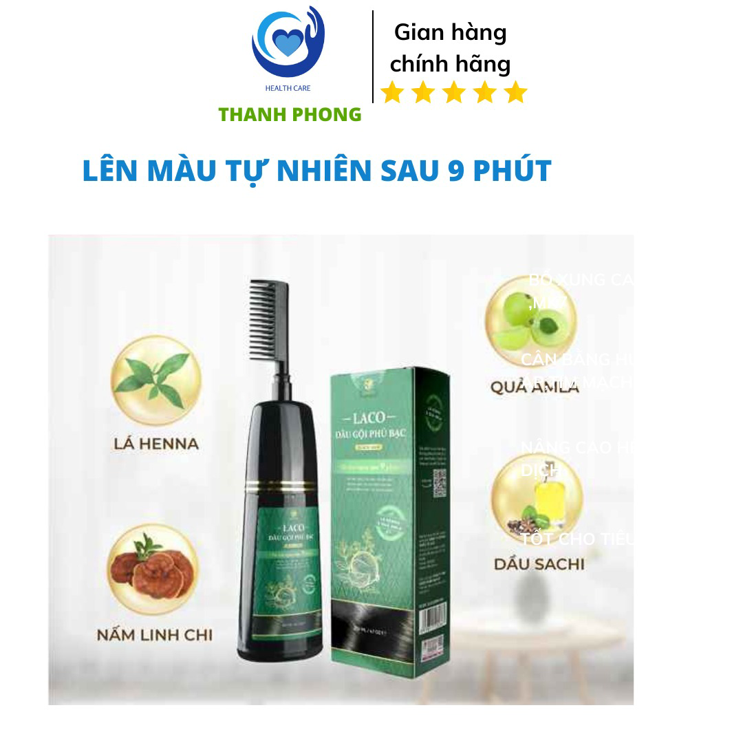 Dầu Gội Phủ Bạc An Toàn, Lành Tính 200ml – Laco