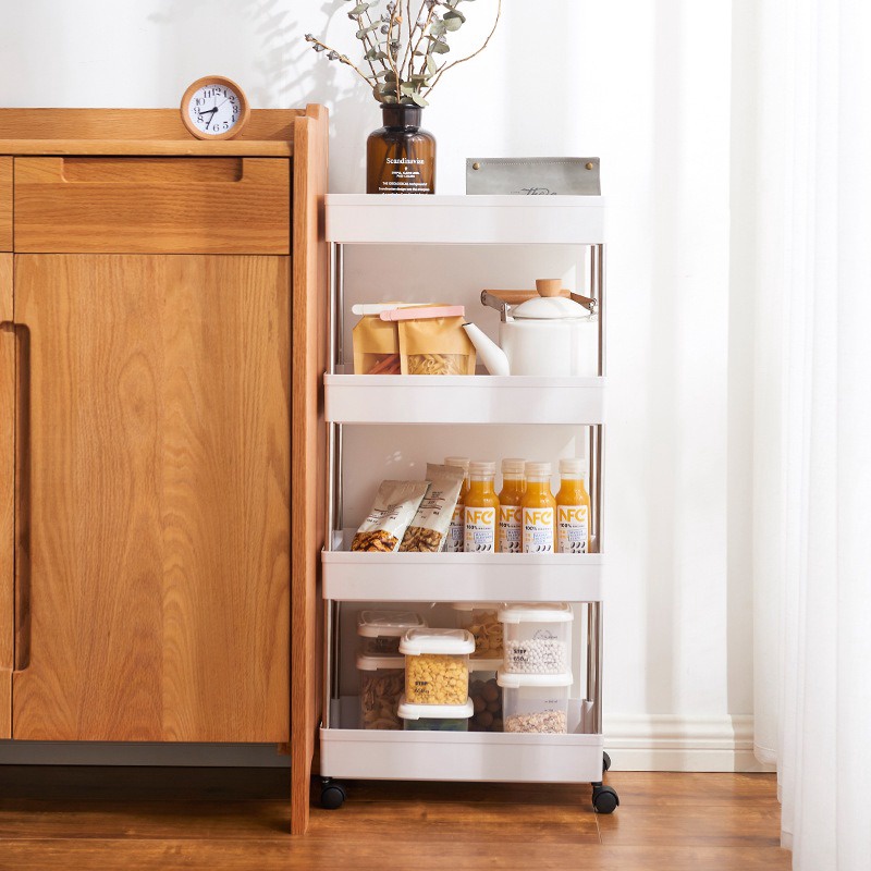 Kệ để đồ 4 Tầng Có Bánh Xe đa Năng – Mesu Store