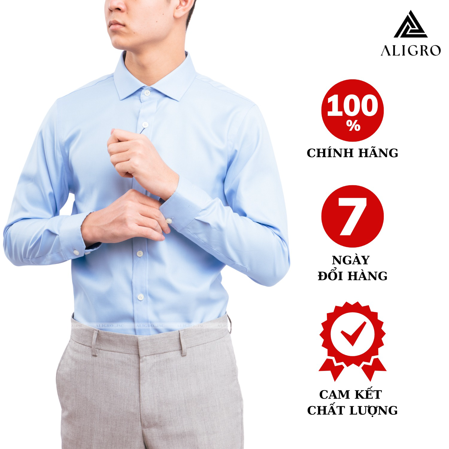 áo Sơ Mi Dài Tay Blue Algs197 – Aligro