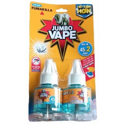 Bộ Chất Xông Duỗi Muỗi Jumbo Vape Bình 34ml Bảo Vệ 45 Ngày-gdn
